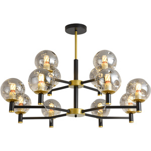 Nordique minimaliste créatif maison éclairage salle à manger salon lampe verre multi-tête lustre boule de verre grand lustre - Product Image 6