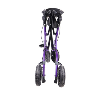 シート付き全地形対応歩行器、10インチ前輪ゴムタイヤ、コンパクト折りたたみ式、高齢者向け空気入りタイヤ歩行器 - Product Image 6