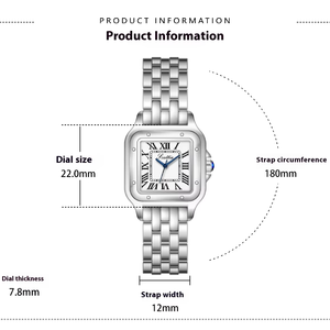 OEM ODM Nouveau Modèle Fabricant Rome Petit Carré Bracelet en Acier Inoxydable Montre à Quartz pour Femmes - Product Image 6