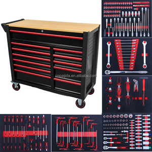 Juego de Herramientas Profesional para Mecánicos, 245 Piezas, Estuche Rígido Rojo, Kit de Almacenamiento para Banco de Trabajo, Asa Ergonómica, Cajones Móviles, Carro de Herramientas - Product Image 2