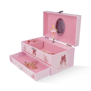 Ever Bright 6-Inch Delicate White <span class=keywords><strong>Ballet</strong></span> Gir Jewelry Music Box con cajón Caja de almacenamiento de música de alta calidad <span class=keywords><strong>para</strong></span> regalo de chico - Product Image 1