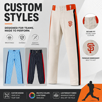 Pantalons de baseball personnalisés par sublimation pour équipes, bas de tenue de softball pour adultes, avec logo personnalisé, 100 % polyester