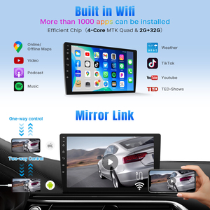 Universel 2 Din 10.1 pouces <span class=keywords><strong>grand</strong></span> écran tactile voiture lecteur Mp3 Android 11 CarPlay 32GB Radio avec prix d'usine - Product Image 3