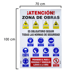 Cartel Combinado de Normas para Construcción 100x70 cm. - Product Image 1