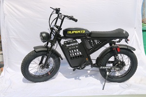 Vélo de montagne électrique rétro haut de gamme à pneus larges de 20 pouces, 750W, suspension intégrale, frein à disque hydraulique, <span class=keywords><strong>acier</strong></span>, 7 vitesses - Product Image 3