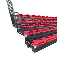 Siège télescopique motorisé électrique, chaise pliante en HDPE, système de gradins rétractables, cadre en acier robuste, stade intérieur