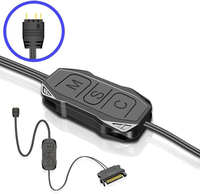 Contrôleur ARGB 5V 3 broches avec alimentation SATA pour cartes mères sans ARGB 5V ou ventilateurs ARGB DIY, etc.