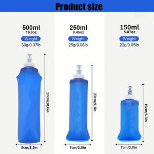 Bouteille d'eau pliable sans BPA pour la course à pied, le cyclisme, la compétition, l'alpinisme, avec logo personnalisé - Product Image 2