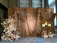 Toile de fond de mariage en tissu extensible, rideau de scène élastique double face en soie de lait pour la décoration d'événements et de fêtes