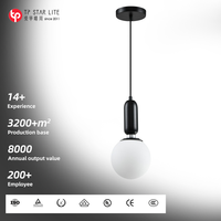 Lustre Nordique Simple en Laiton pour Chambre à Coucher, Salle à Manger, Lampe à Boule de Verre Ronde, Créative et Originale, Petite Suspension à Tête Unique