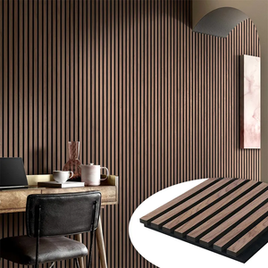 Piastrelle di <span class=keywords><strong>legno</strong></span> alternative WPC wallboard decorazione parete interna rivestimenti 3D griglia <span class=keywords><strong>pannelli</strong></span> acustici - Product Image 2