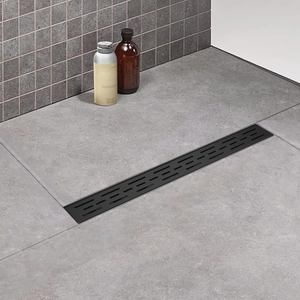 Offerta Speciale: <span class=keywords><strong>Scarico</strong></span> Doccia Lineare Nero Opaco da 24 Pollici con Griglia a Motivo Mattoni in Acciaio Inox 304, <span class=keywords><strong>Scarico</strong></span> Rettangolare per Bagno - Product Image 1