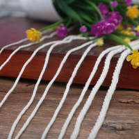Cordon en macramé torsadé en coton naturel 100% blanc, corde tressée faite à la main pour décoration murale en gros