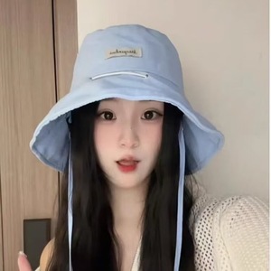 Convertible Bucket <b>Hat</b> For Women Sun Protection Foldable With Bag Function Spring <b>Summer</b> Outdoor Canvas <b>Hat</b> Pink Blue Green - Product Image 2