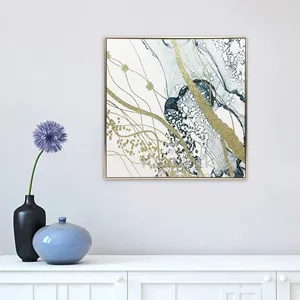 Abstract Clouds Embellished Canvas Art With Float Frame Abstract Wall Art With Chunky