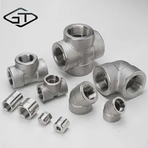 Stainless Steel 304 316l Male Female Threaded 150lb Cast Socket Reducing Elbow Gi Plumbing Material Tee Reducer Pipe Fitting