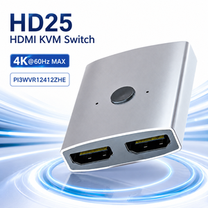 Commutateur KVM HDMI 2 entrées 1 sortie 4K*60Hz bidirectionnel en alliage d'aluminium, répartiteur HDMI 2 ports pour 2 PC 1 moniteur ou 1 PC 2 écrans - Product Image 5