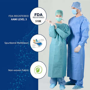 Livello 3 camice isolante chirurgico tuta monouso blu medico paziente Non Sterile EOS disinfettante tipo SMS camice medico PP PE - Product Image 6