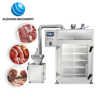 Fumoir industriel commercial automatique pour viande et poisson avec moteur, construction en acier inoxydable, économie d'énergie