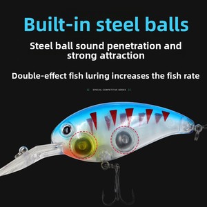 Señuelo de Pesca de Cola Larga, Tipo Crankbait, Estilo Minnow, 100mm 15g, Material ABS, para Pesca en Agua Salada, Lubina, Carpa, Río - Product Image 2