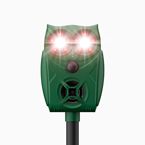 AR30 Nueva patente ScareCrow Solar Animal Defender 5 Modo Repelente ultrasónico Panel plegable Sensor PIR IP65 a prueba de agua - Product Image 5