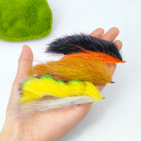 Leurre à mouche Zongke Long Tail Streamer 2 #   Hameçon barbelé à haute teneur en carbone de 0,8 g avec appât en fourrure souple pour la pêche au bar, au culter et aux poissons prédateurs d'eau douce et salée