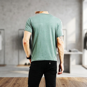 Chemise à col sport unisexe 100% coton avec logo personnalisé imprimé de motifs solides Style décontracté fermeture éclair délavable personnalisable col rond - Product Image 5