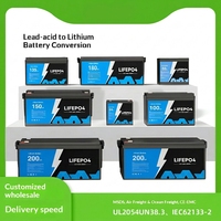 LiFePO4 baterai AGV 12.8 v-72 V 2000 siklus BMS baterai Lithium pintar dapat komunikasi AMR Forklift RV kendaraan listrik