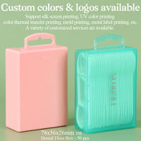 YUZMEI Étui de rangement compact pour fil dentaire personnalisé avec logo, boîte à cure-dents portable en plastique avec crochet