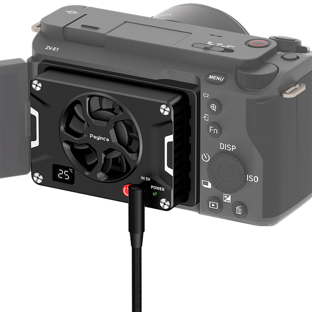 Jingying Multiple Mounting Buckles Camera Cooling Fan Adjustable DSLR Camera External Cooler for Sony Nikon Canon