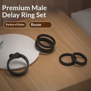 Anillo para Pene Personalizado, Anillo Triple de Restricción para Retrasar la Eyaculación, Juguete Íntimo, Accesorio Sexual para Adultos - Product Image 3