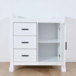 Commode de rangement blanche personnalisée <span class=keywords><strong>avec</strong></span> 5 tiroirs, meubles de chambre à coucher, meubles de maison, ensemble de meubles de chambre, <span class=keywords><strong>table</strong></span> à <span class=keywords><strong>langer</strong></span> en bois <span class=keywords><strong>avec</strong></span> tiroirs - Product Image 3