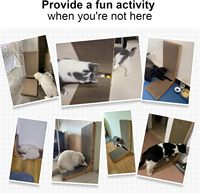 Griffoir pour chat en bois et sisal en forme de L, écologique, grattoir détachable, poteau à gratter, jouet d'escalade, meubles pour animaux de compagnie