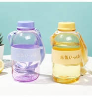 Bouteille d'eau réutilisable en PC de 550 ml, écologique, créative, motif dessin animé, pour enfants, à boire directement, pour sports de plein air, voyage, compatible eau bouillante
