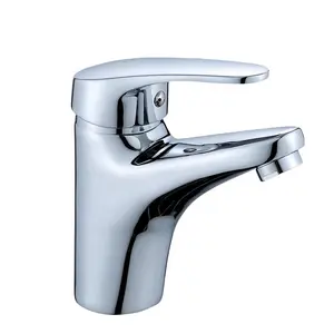 High Quality Low Price Zinc Single Handle Chrome Brass Wash Basin Hot Cold Water Mixer Tap Faucet
