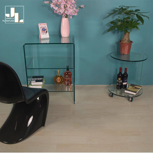 Villa moderne <span class=keywords><strong>pas</strong></span> <span class=keywords><strong>cher</strong></span> salon C forme canapé table d'appoint avec stockage hôtel chambre mobile verre coin Table meubles - Product Image 4