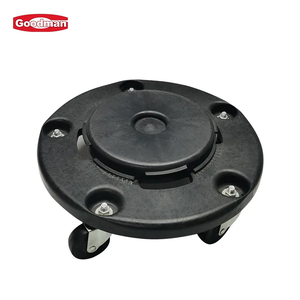 Cubo de basura comercial de 18 pulgadas para trabajo pesado <span class=keywords><strong>Dolly</strong></span> 5 ruedas giratorias Bloqueo giratorio Cubo de basura de encendido/apagado Movilidad hecho de plástico duradero (PP) - Product Image 1