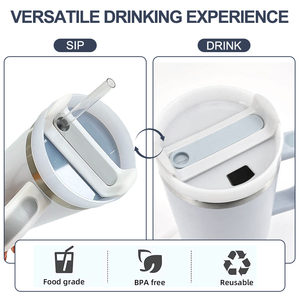 Vaso Térmico de Playa de 40 oz con Tapa a Prueba de Arena, Aislamiento al Vacío, Mantiene las Bebidas Frías para el Verano - Product Image 3