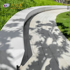 Nuevos materiales de construcción de piedra, banco de hormigón GRC con acabado natural prefabricado para áreas públicas y plazas - Product Image 2