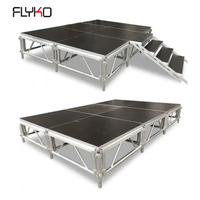 Plateforme de scène en aluminium d'origine chinoise pour concerts et mariages, avec pieds de scène en aluminium réglables pour événements