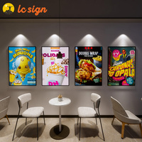 Boîte à lumière LC ultra-mince à succès pour menu de café-bar