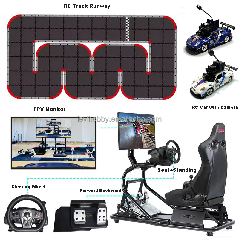 FPV vehicles*2+5.8Mx2.8M track*1+seat supports*2