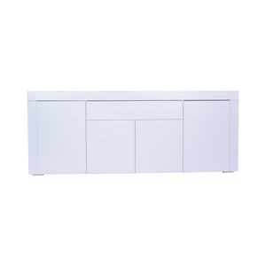 Jiahui phong cách hiện đại Bốn cửa tủ quần áo bằng gỗ Melamine hạt Bảng điều khiển tủ quần áo nội thất phòng ngủ <span class=keywords><strong>Alpine</strong></span> cửa trắng phẳng khách sạn - Product Image 5