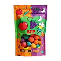 Sachets Doypack Personnalisés Imprimés par Gravure Artistique, Qualité Alimentaire, avec Fenêtre Transparente pour l'Affichage de Bonbons et Snacks