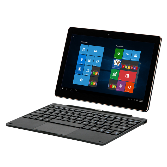 10.1" Intel Quad Core N3350 4GB RAM Tablet PC with 64GB/128GB Storage 2-in-1 Detachable Win10 Tablet & Keyboard