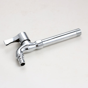 Grifo de latón extendido para lavadora, 19.5 cm, cromado, monomando, montado en la pared, anticorrosión - Product Image 3