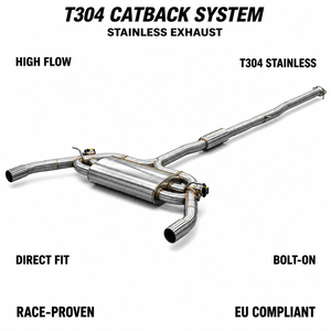T304 Stainless Steel Valve Catback Exhaust System Racing <strong>Tuning</strong> For Mercedes-Benz B220 B260 W242 M270 2.0T 2013-2019 - Product Image 1
