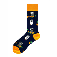 Chaussettes de sport respirantes et amusantes pour hommes, en coton, polyester et élasthanne, avec impression numérique, anti-humidité, nouveauté printemps