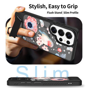 Étui de luxe pour Samsung S26 <span class=keywords><strong>Ultra</strong></span> avec support à bande, finition mate effet peau, étui magnétique pour téléphone portable avec motif personnalisé sur la coque arrière - Product Image 5