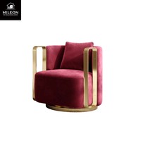 Canapé individuel de designer italien, style minimaliste moderne, fauteuil pivotant pour balcon, salon, maison, fauteuil pouf